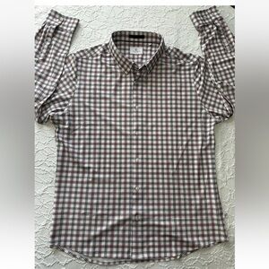 7 Diamonds Men’s Large 4 Way Stretch Multicolor Plaid Long Sleeve Shirt